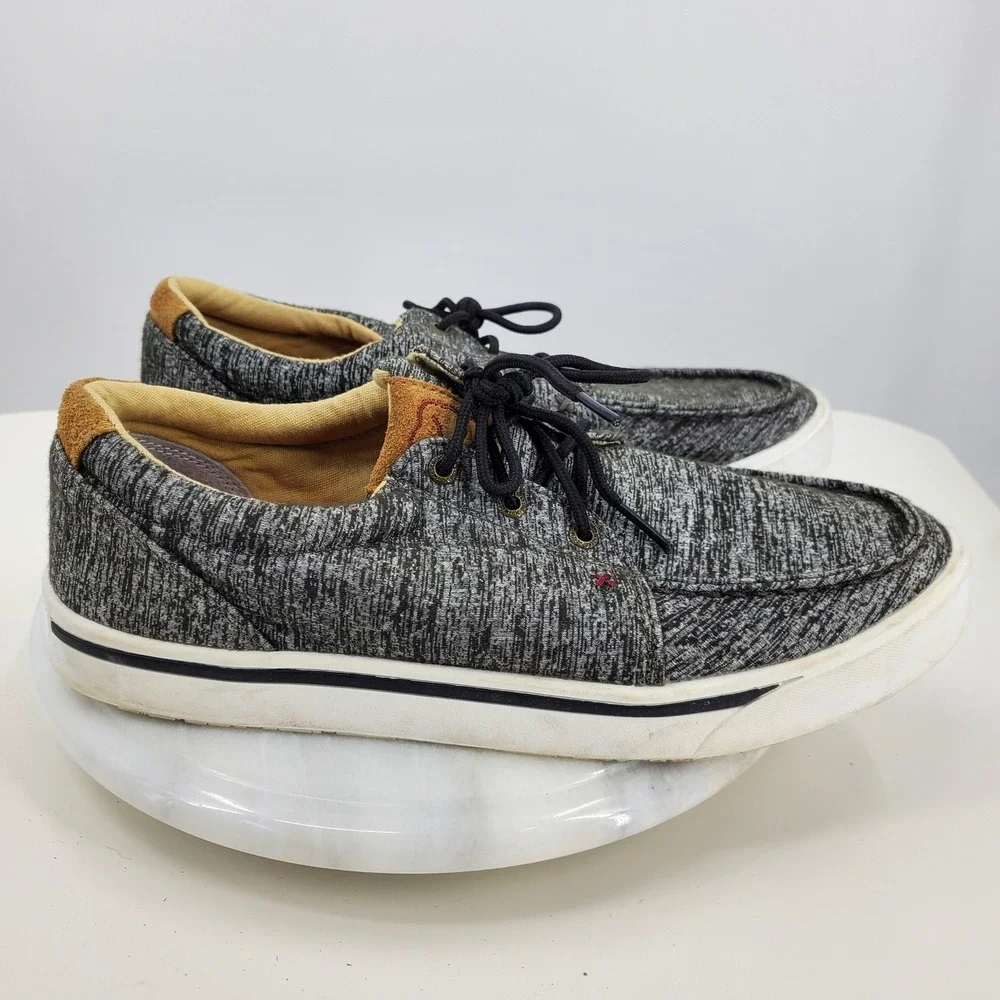 Twisted X Mens Kicks Grey Space Dye Textile Moc Toe Loafers Shoes 10M Western